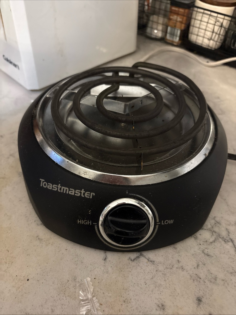 Toastmaster Black Single Electric Coil Hot Plate – Adjustable Heat